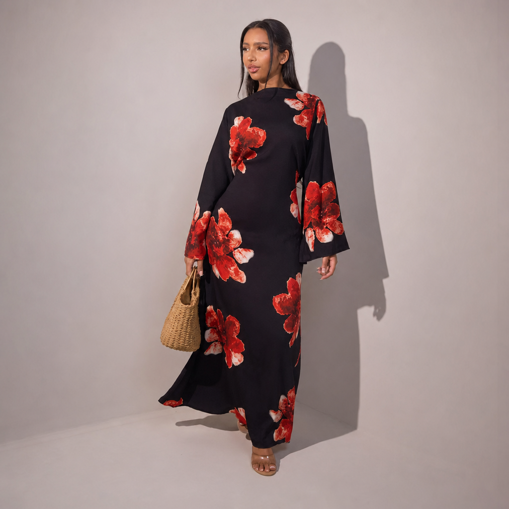 Zahra Bloom Abaya – Produktansicht 1