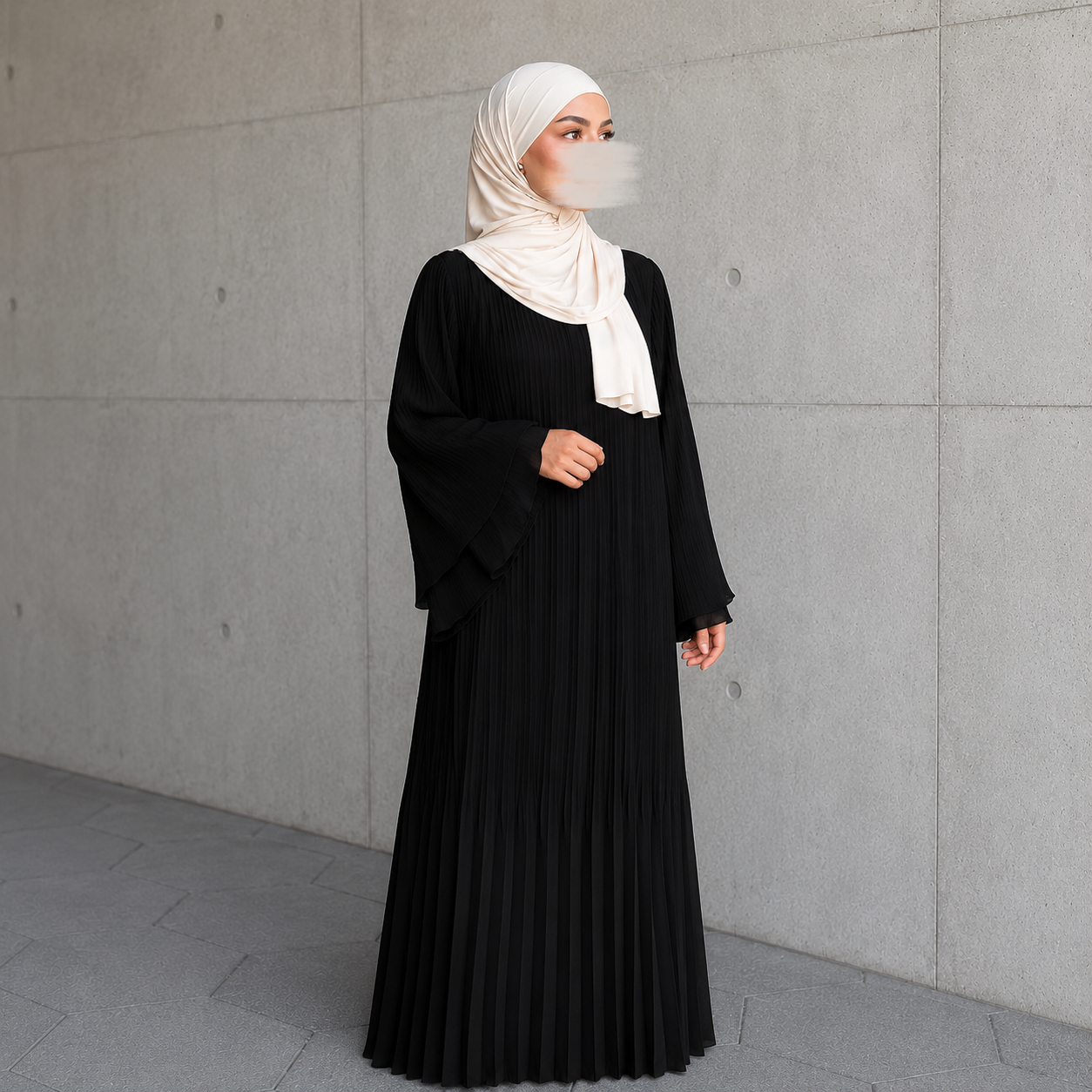 Amira Plissé Abaya – Produktansicht 1