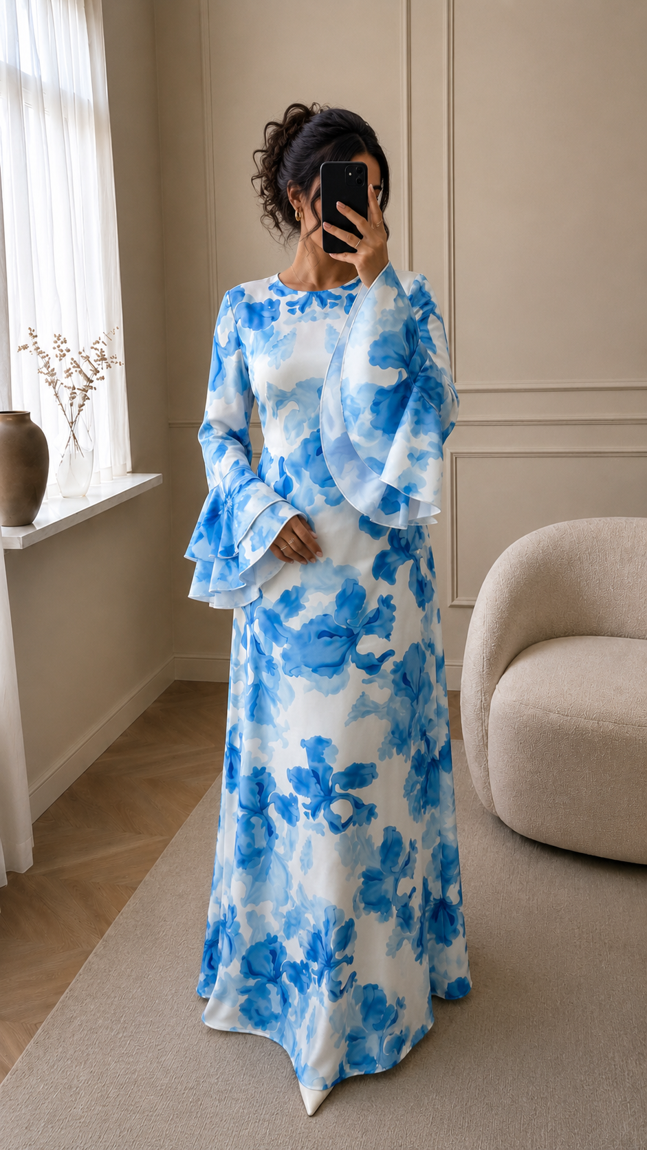 Azure Bloom Kleid – Produktansicht 1