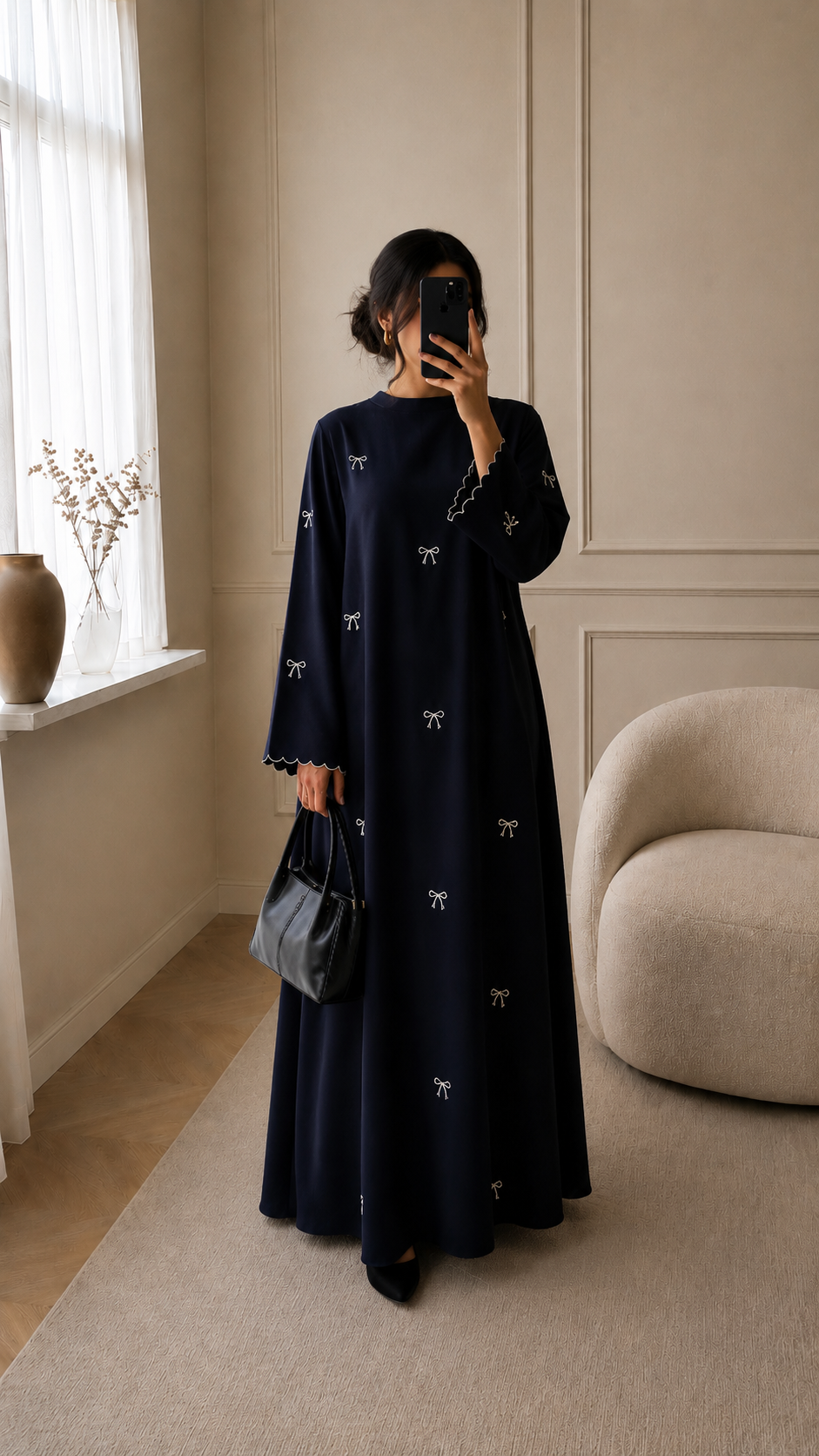 Elara Ribbon Abaya – Produktansicht 1