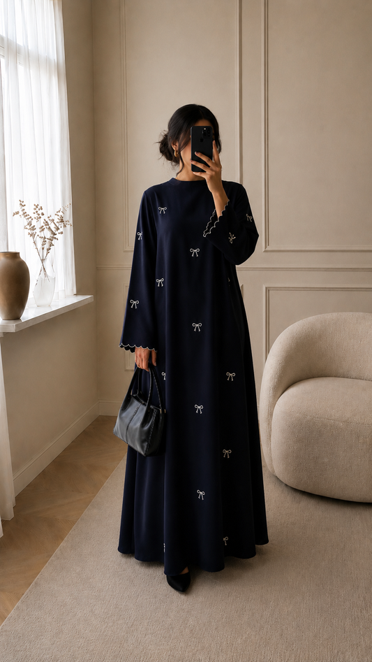 Elara Ribbon Abaya – Produktansicht 1