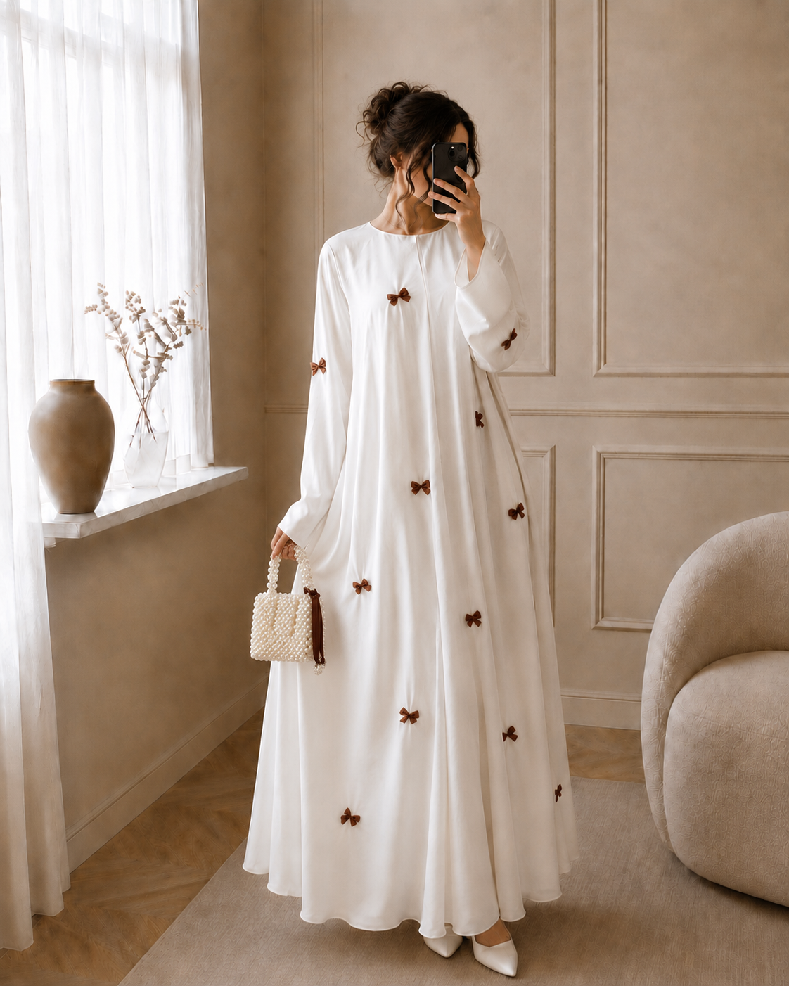 Liora Ribbon Abaya – Produktansicht 1